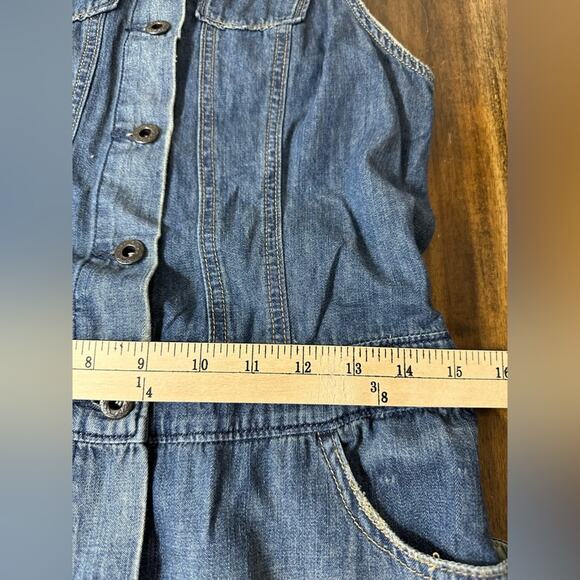 Free People Vintage Denim Button Down Maxi Dress Size 4 EUC Rare Style - Picture 8 of 9